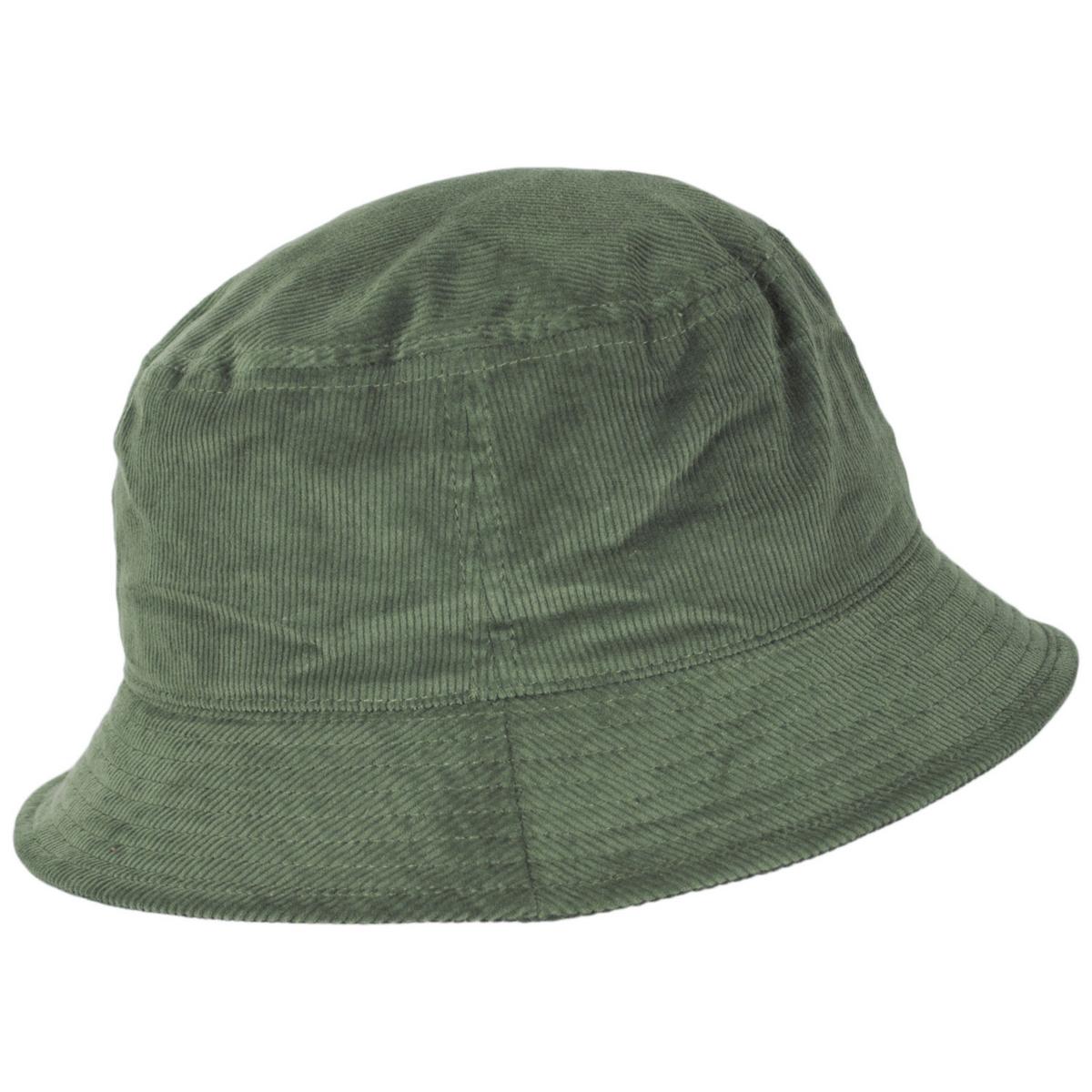 Kangol | Corduroy Cotton Blend Bucket Hat | 185710 | profile | OLIVE
