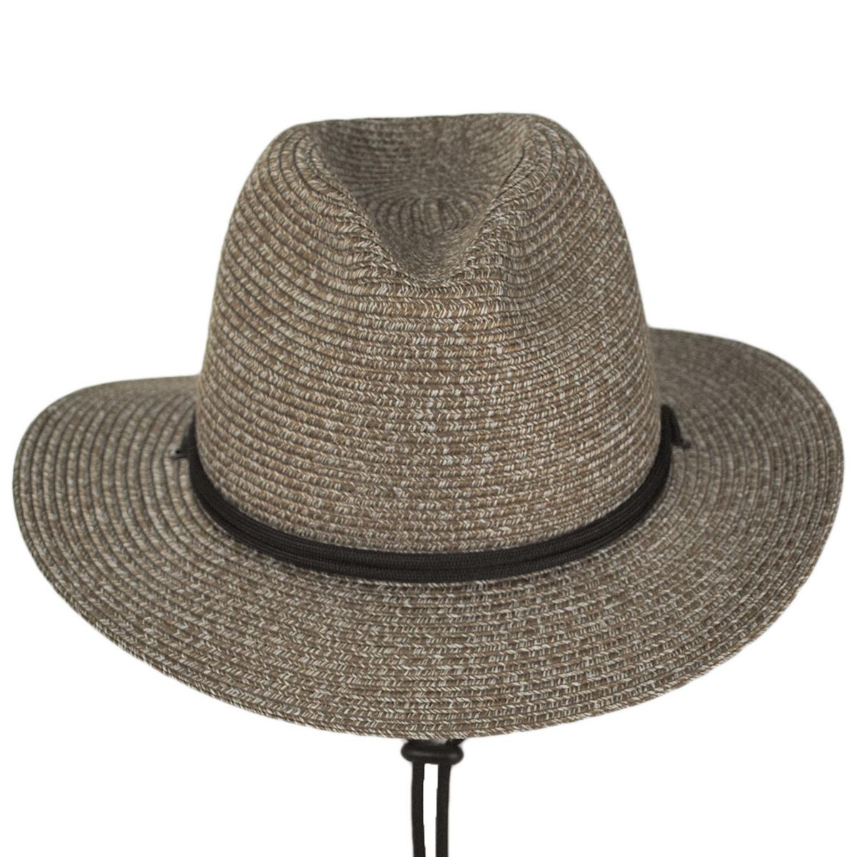 Bigalli | Odyssey Poly Braid Aussie Fedora Hat | 129249 | front | KHAKI
