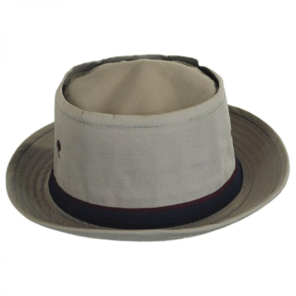 Dorfman Pacific | Classic Roll Up Cotton Bucket Hat | 185102 | front | TAN