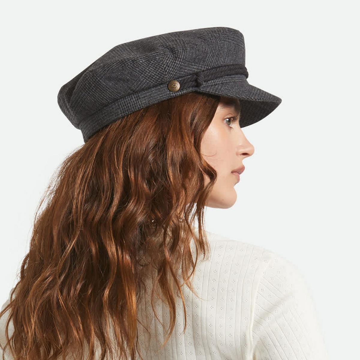 BRIXTON HATS | Fiddler Plaid Fisherman Cap | 181358 | lsftwo | GREY SHADOW PLAID