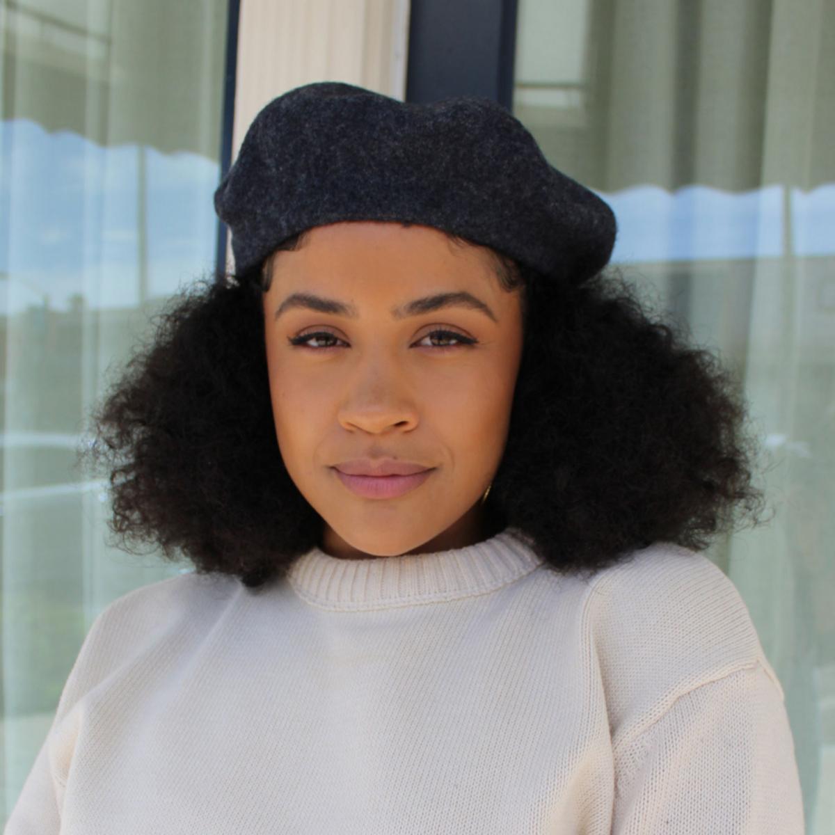 Village Hat Shop | Wool Fashion Beret | 152500 | lsfone | CHARCOAL