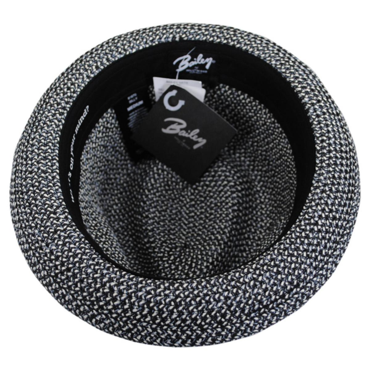 Bailey 1922 | Billy Braided Toyo Straw Fedora Hat - Black Heather | 127843BH | under | BLACK HEATHER