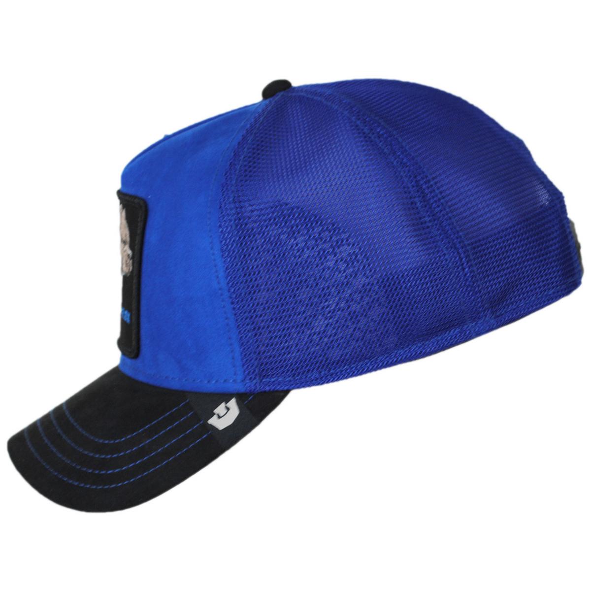 Goorin Bros | Pitbull Micro Suede Mesh Trucker Snapback Baseball Cap | 200662 | profile | ROYAL/VOID