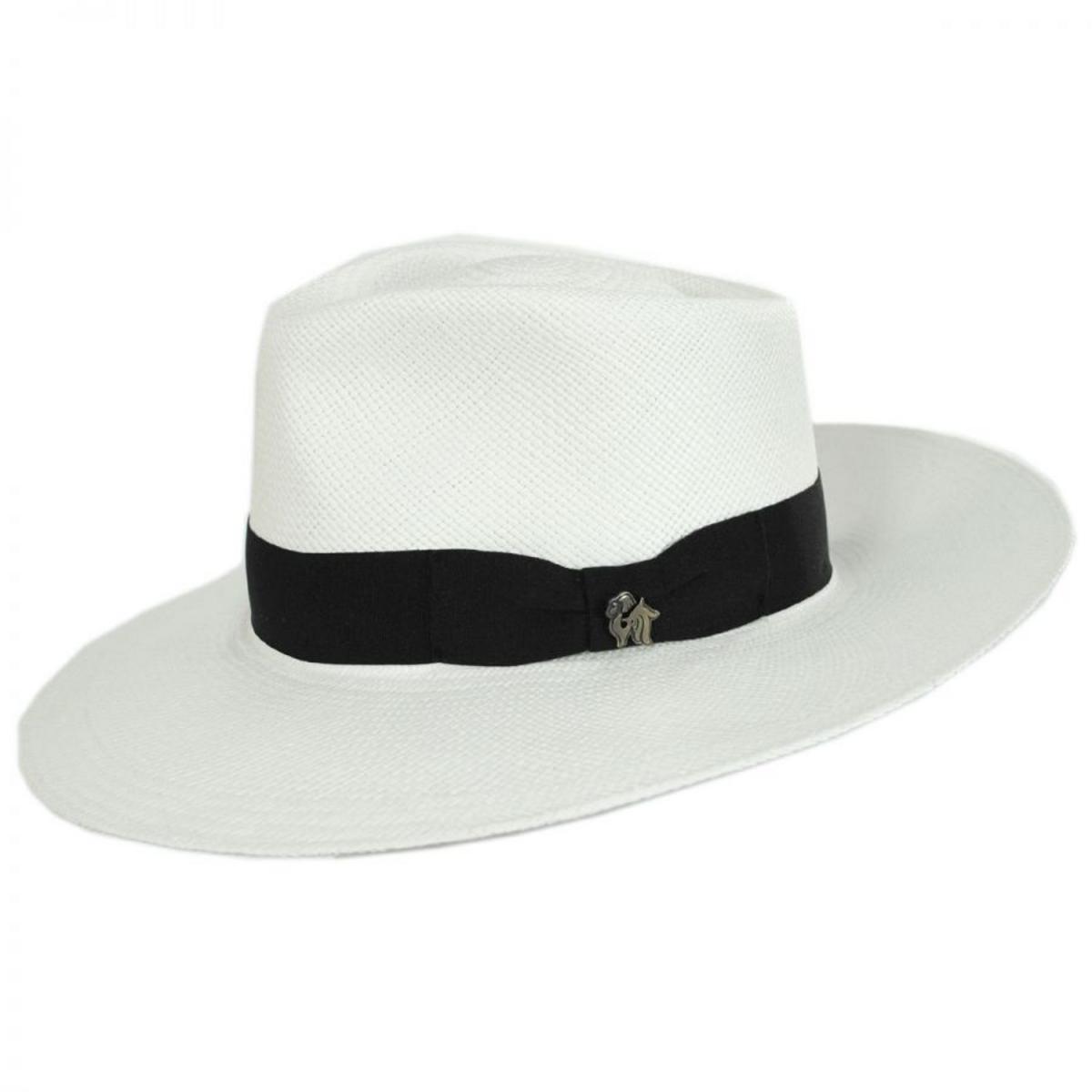 Bigalli | Australian Panama Straw Fedora Hat | 129205 | profile | WHITE