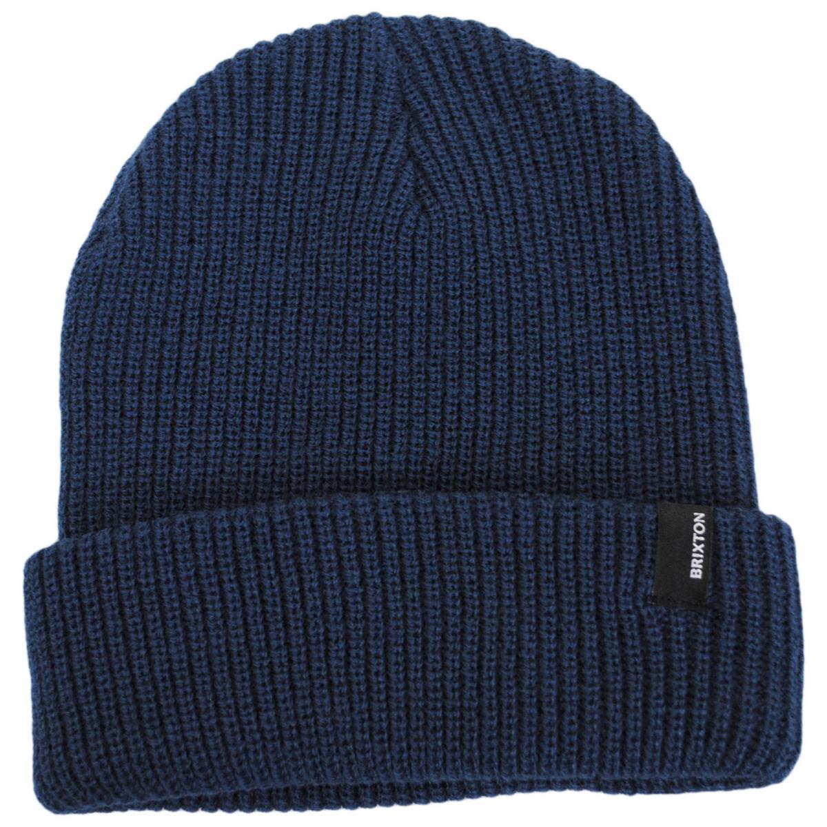 BRIXTON HATS | Heist Knit Beanie Hat | 502706 | lead | DARK DENIM