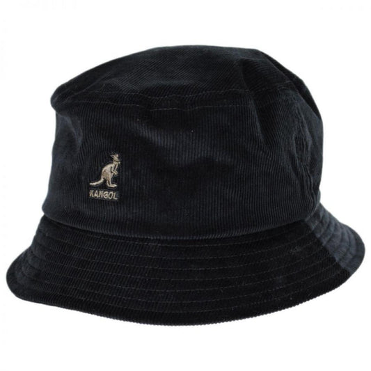 Kangol | Corduroy Cotton Blend Bucket Hat | 185710 | lead | BLACK