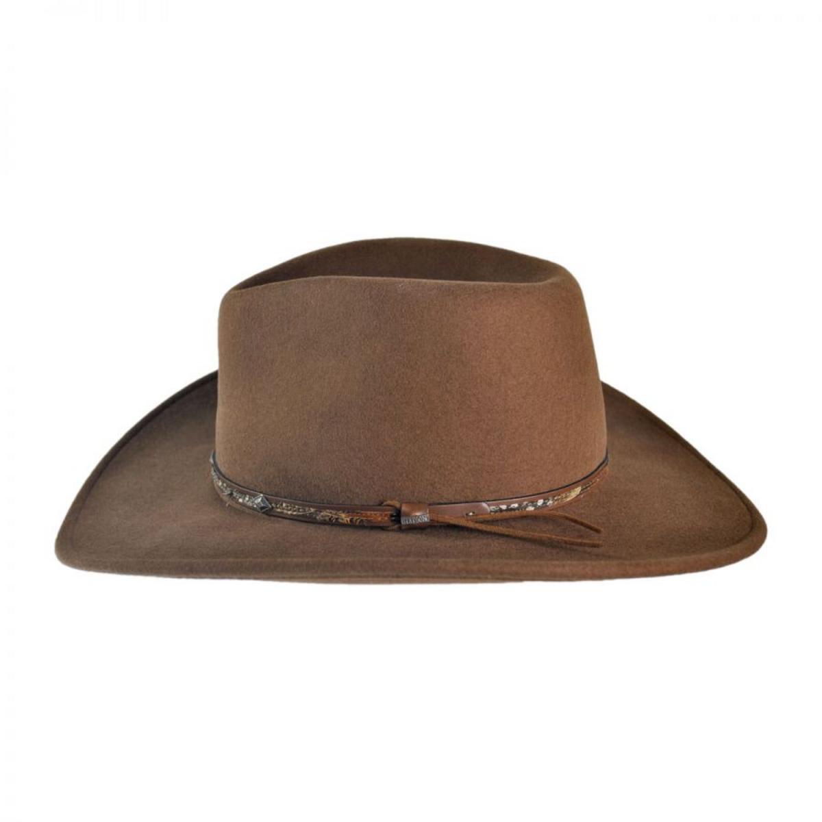 Stetson | Mountain Sky Crushable Wool Felt Outback Hat | 130678 | profile | ACORN