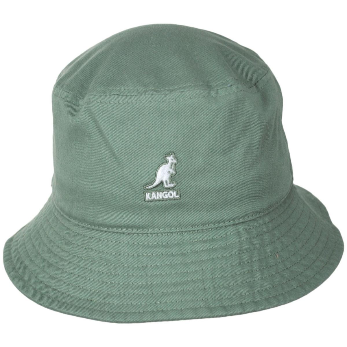 Kangol | Washed Cotton Bucket Hat - Spring Collection | 185701SS | front | SAGE GREEN