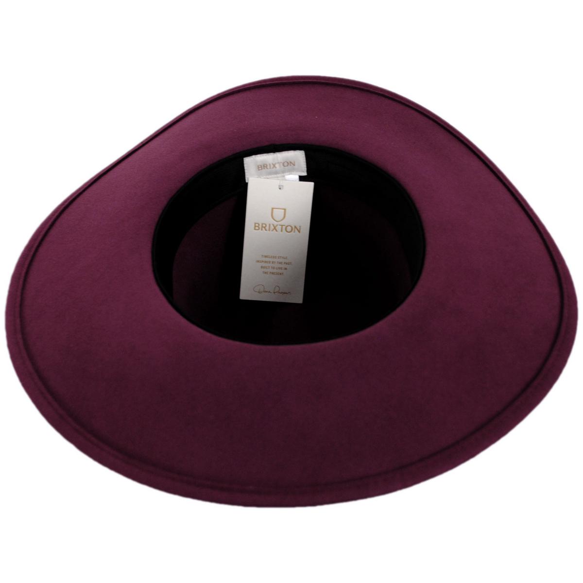 BRIXTON HATS | Layton Comfort Wool Felt Fedora Hat | 123930FW25 | under | PORT/PORT