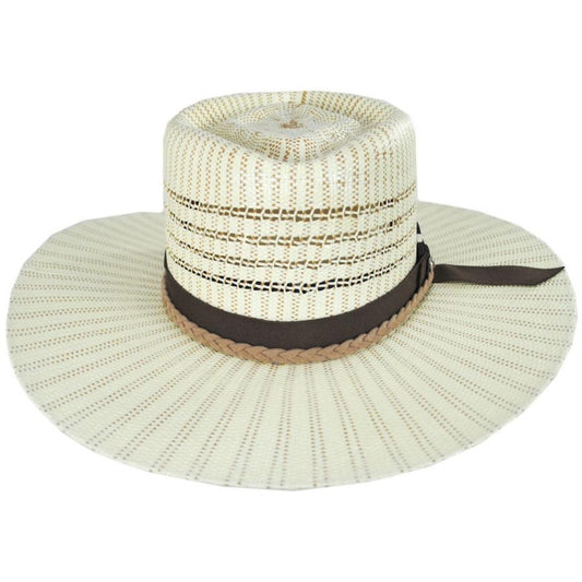 Biltmore | V.C. Diamond Bangora Straw Fedora Hat | 127588 | front | IVORY