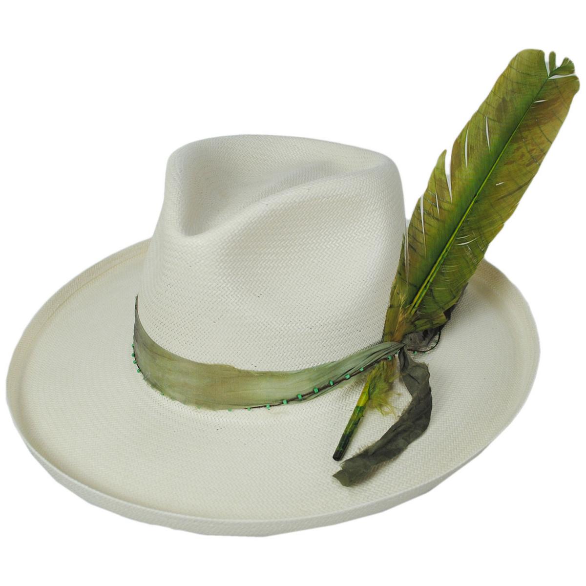 Stetson | Free Thinker Shantung Straw Fedora Hat | 127053 | lead | NATURAL