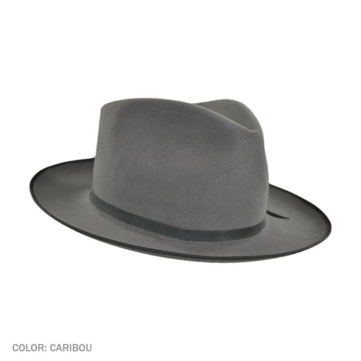 Stetson | Stratoliner Fur Felt Fedora Hat | 130617 | profile | CARIBOU
