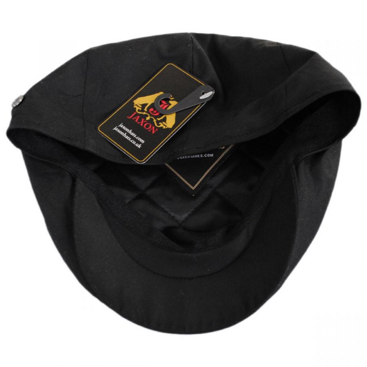 Jaxon & James | British Millerain Wax Cotton Ivy Cap | 170011 | under | BLACK