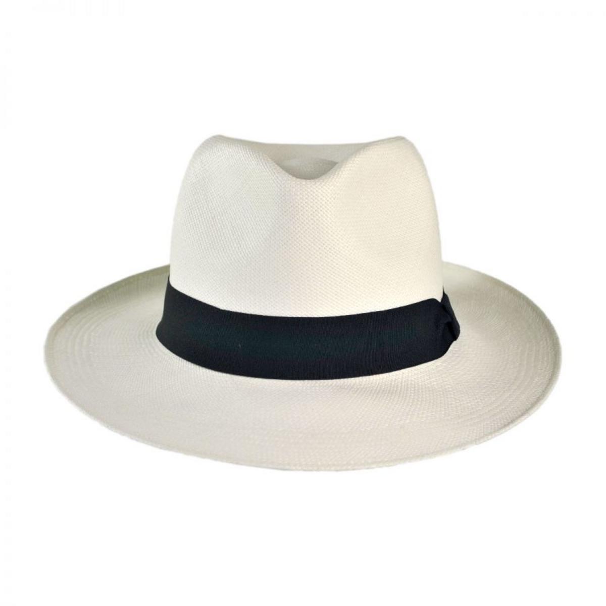 Jaxon Hats | Novo Grade 8 Panama Straw Fedora Hat | 127120 | front | BLEACH