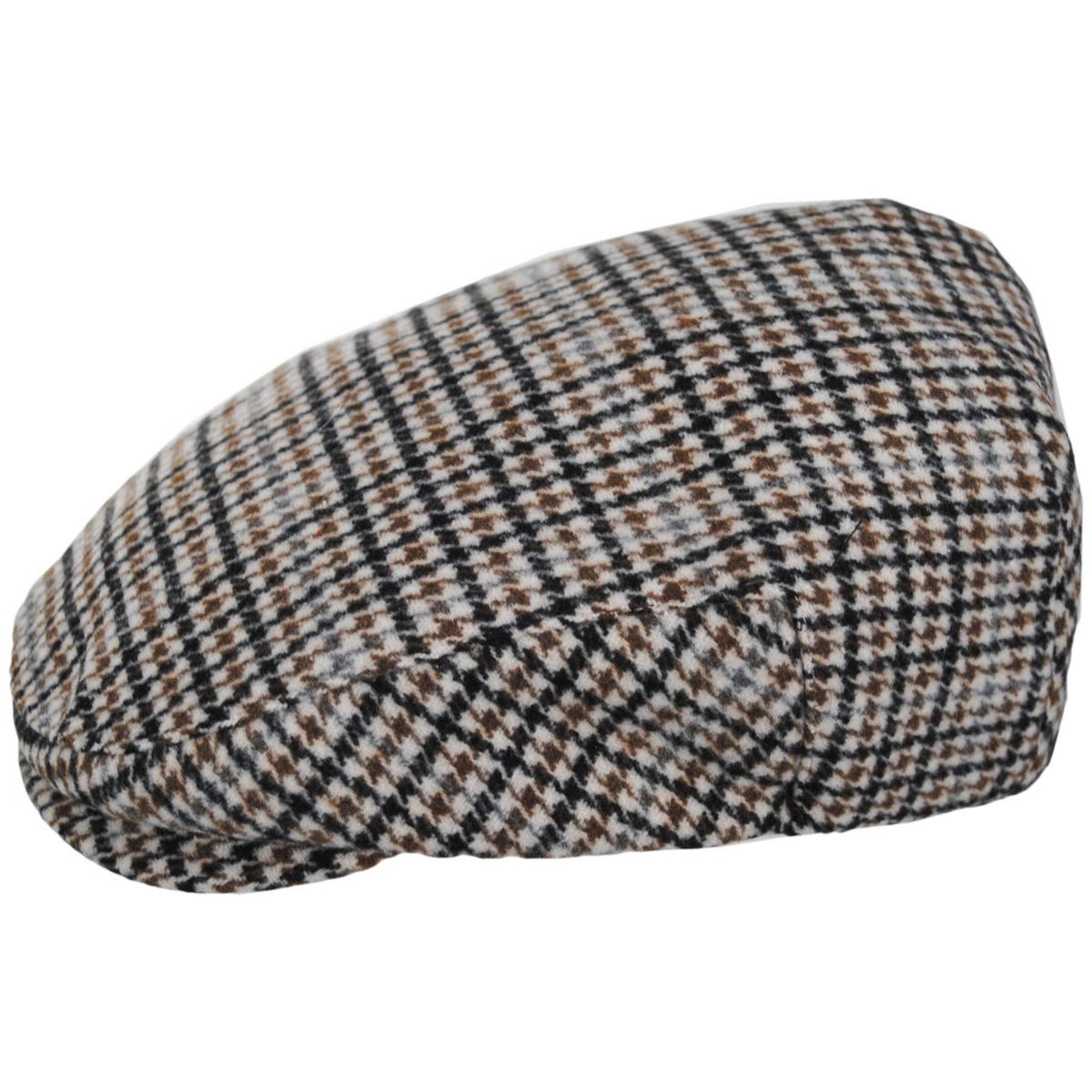 BRIXTON HATS | Hooligan Houndstooth Plaid Ivy Cap | 161564 | profile | OFF WHITE/DESERT PALM