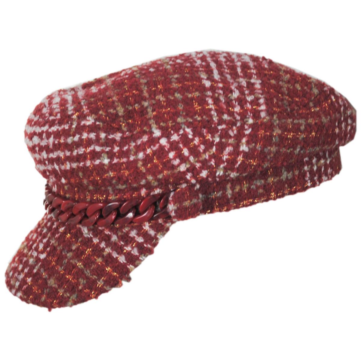 San Diego Hat Company | Emmy Lou Tweed Cabbie Cap | 108655 | profile | RED