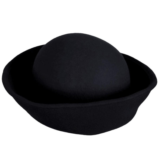 Kathy Jeanne | 6-Way Shapeable Wool Felt Cloche Hat | 124715 | detailone | BLACK