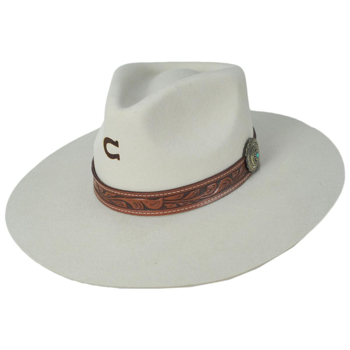 Charlie 1 Horse | White Sands Wool Felt Rancher Fedora Hat | 124972 | lead | IVORY