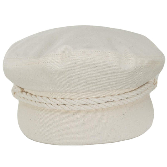 BRIXTON HATS | Cotton Twill Fiddler Cap | 181352 | front | EGRET WHITE