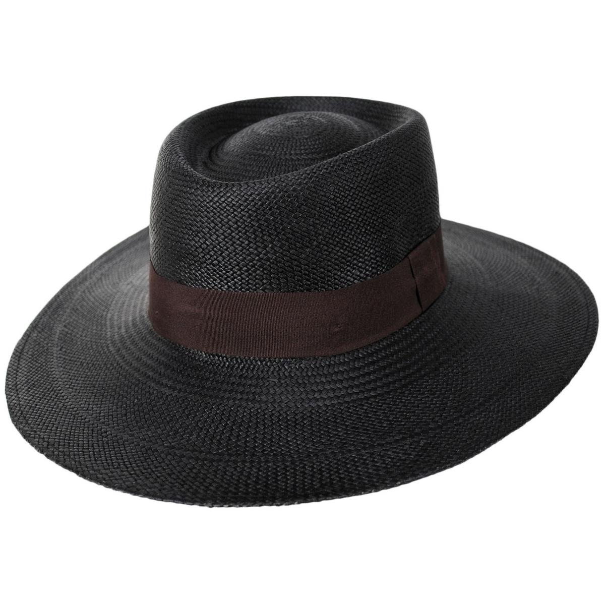 3 Regions Trade Co. | Gaucho Brisa Grade 4-5 Panama Straw Hat | 128752 | lead | BLACK/BROWN