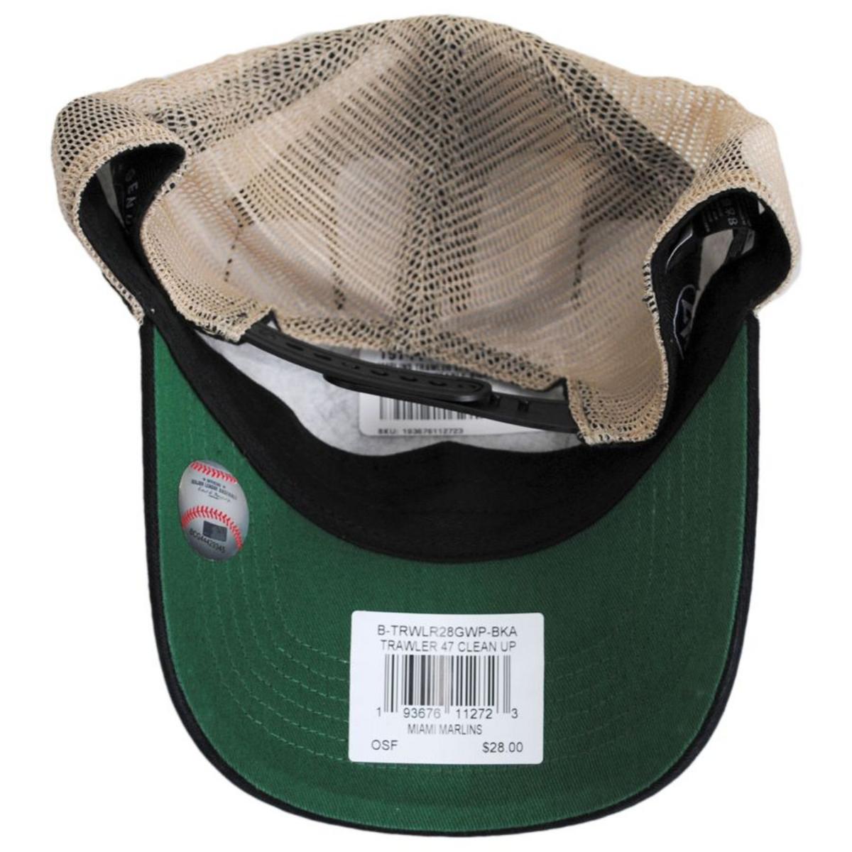 47 Brand | Miami Marlins Trawler 47 Mesh Clean Up Baseball Cap | 203265 | under | BLACK