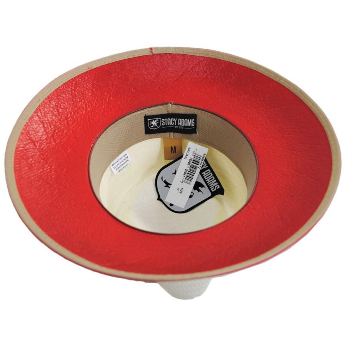 Stacy Adams | Ritz Distressed Toyo Straw Fedora Hat | 126085 | under | NATURAL