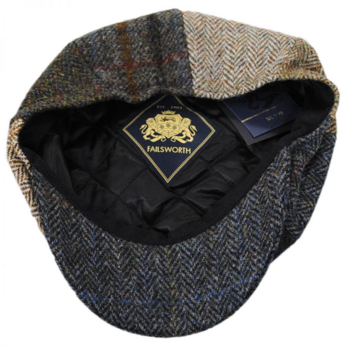 Failsworth | Lewis Harris Tweed Multi Wool Newsboy Cap | 177907 | under | MULTI