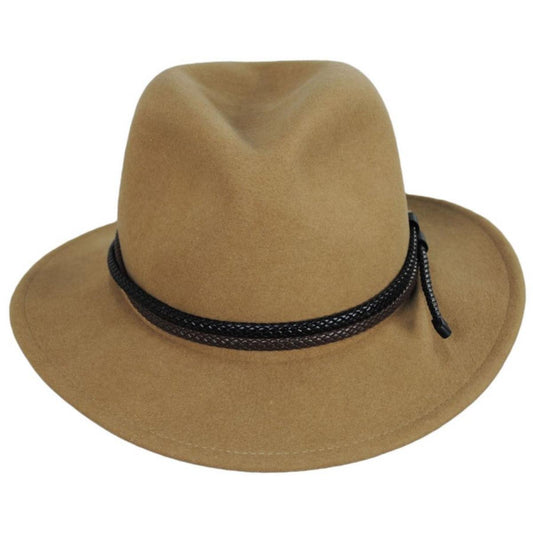 Bailey 1922 | Nelles Wool LiteFelt Fedora Hat | 130348 | front | CAMEL