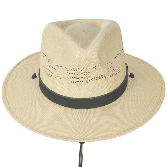 Stetson | Mayfield Bangora Straw Fedora Hat | 127066 | front | TAN