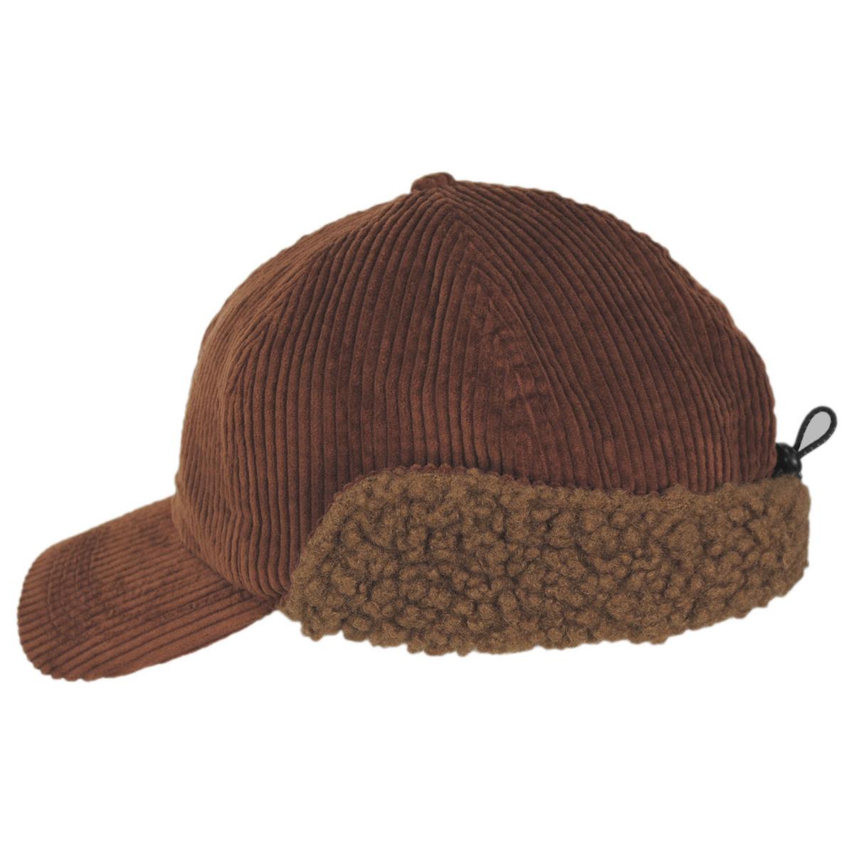 Kangol | Corduroy Earflap Fitted Baseball Cap | 201116 | profile | RUSTIC CARAMEL