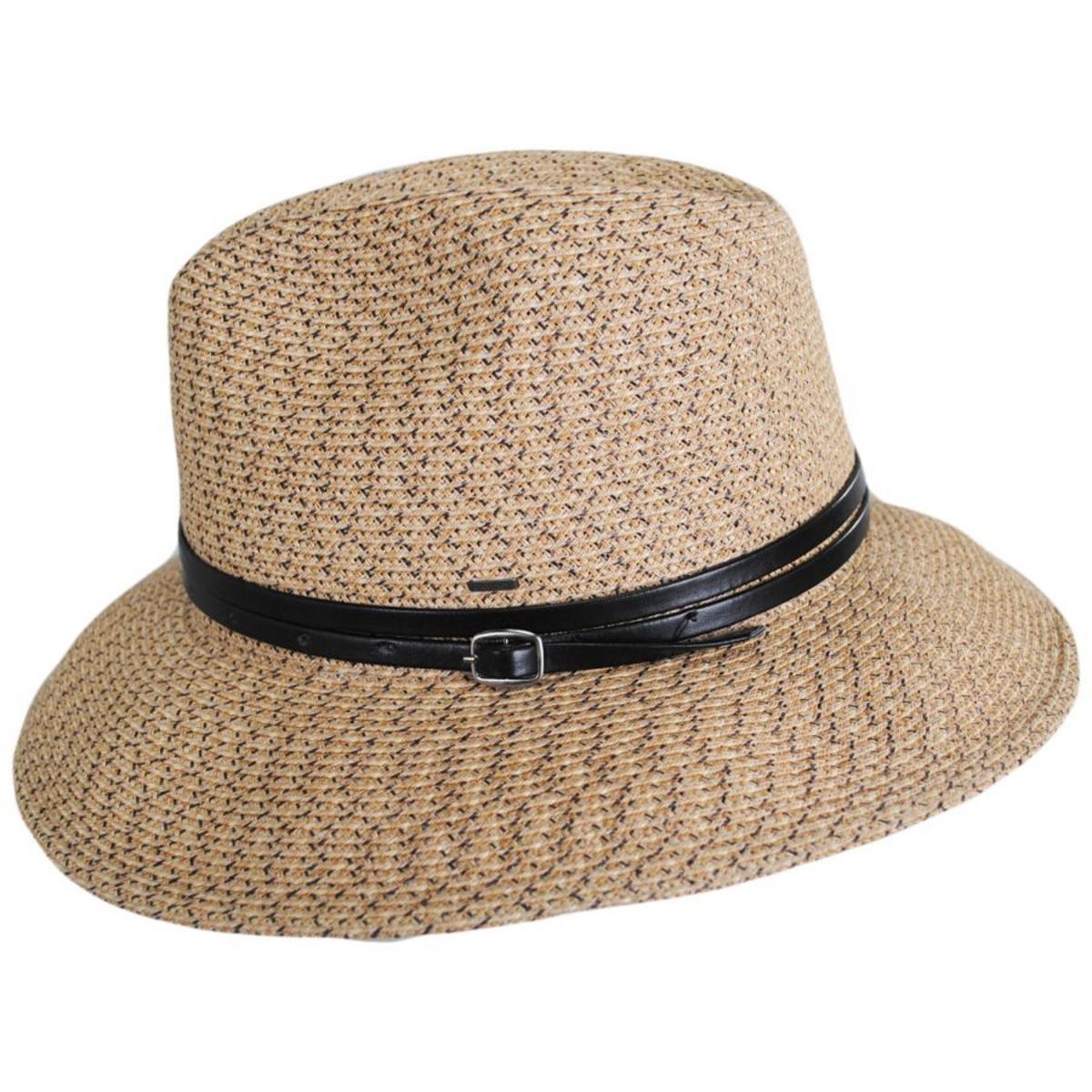 Bailey 1922 | Balans Roll Up Toyo Straw Blend Fedora Hat | 127762 | profile | TAUPE