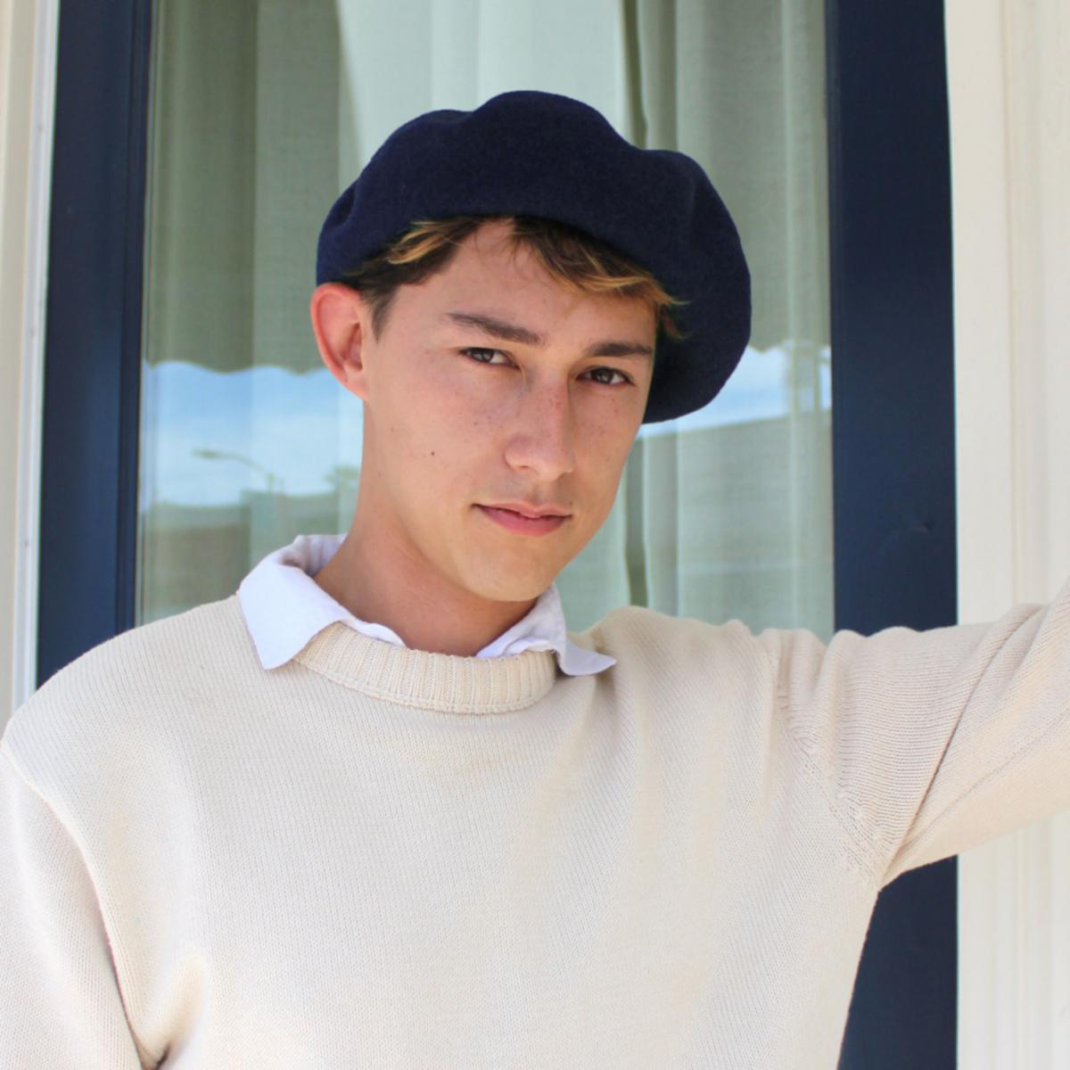 Village Hat Shop | Wool Fashion Beret | 152500 | lsmone | NAVY BLUE