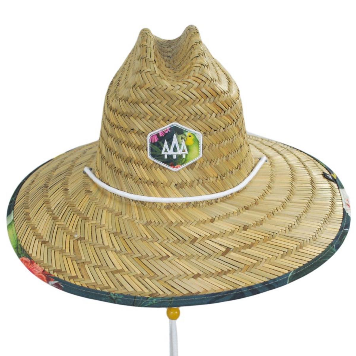 Hemlock Hat Co. | Caicos Rush Straw Lifeguard Hat | 129592 | front | NATURAL