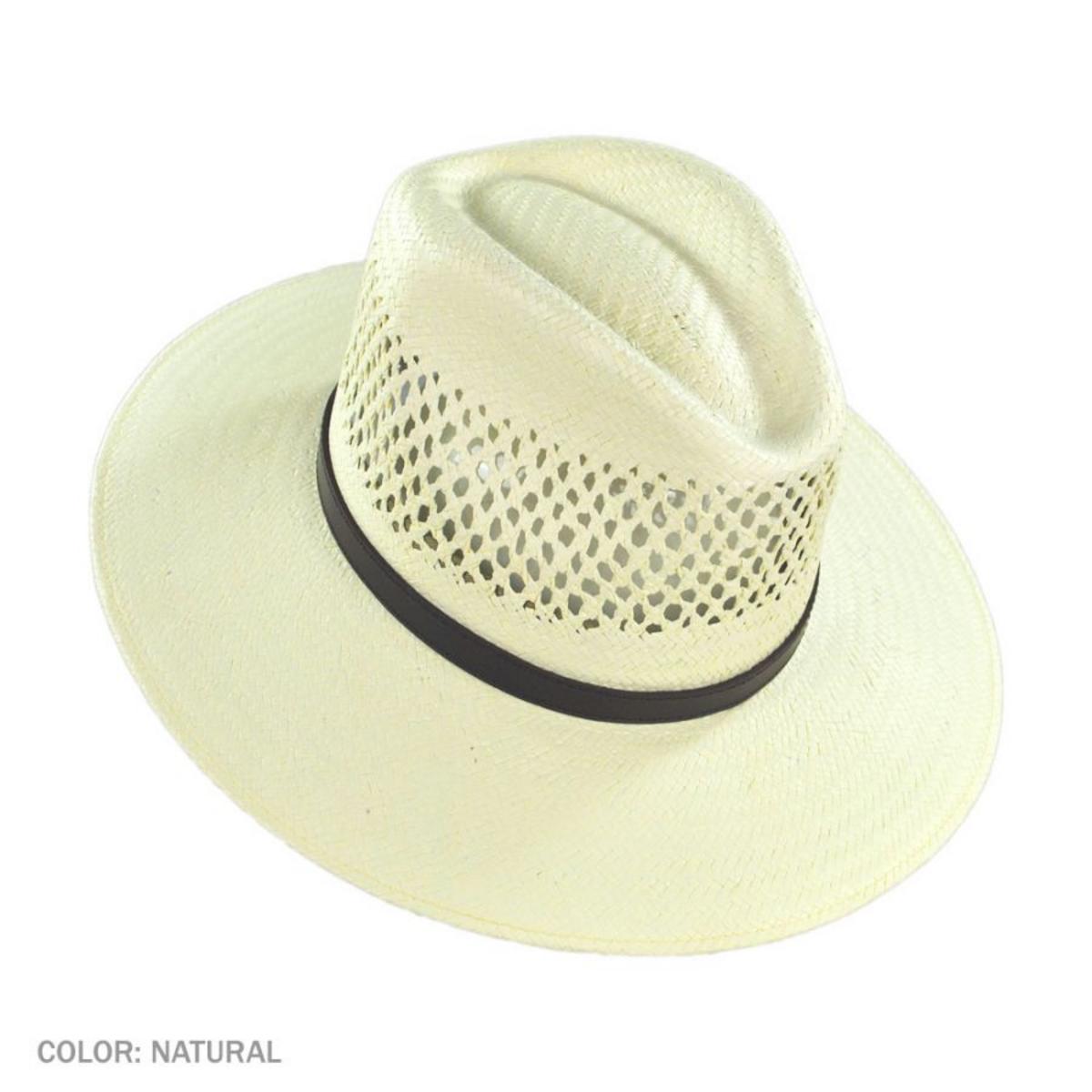 Stetson | Digger Shantung Straw Outback Hat | 126918 | profile | NATURAL
