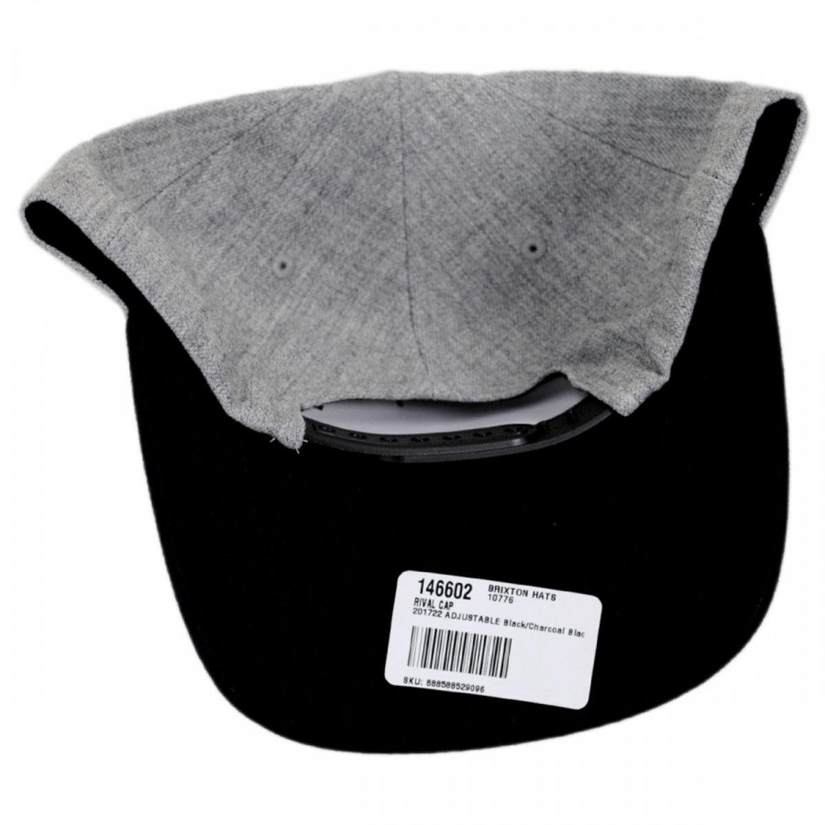BRIXTON HATS | Crest 5-Panel Snapback Baseball Cap | 201790 | under | GREY/BLACK