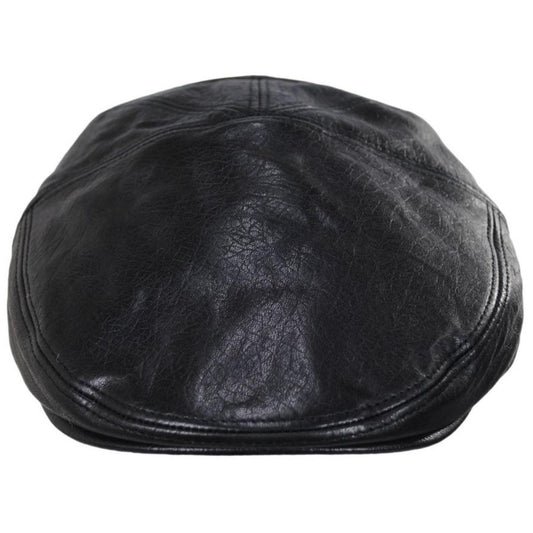 Bailey 1922 | Reffell Leather Ivy Cap | 167212 | front | BLACK