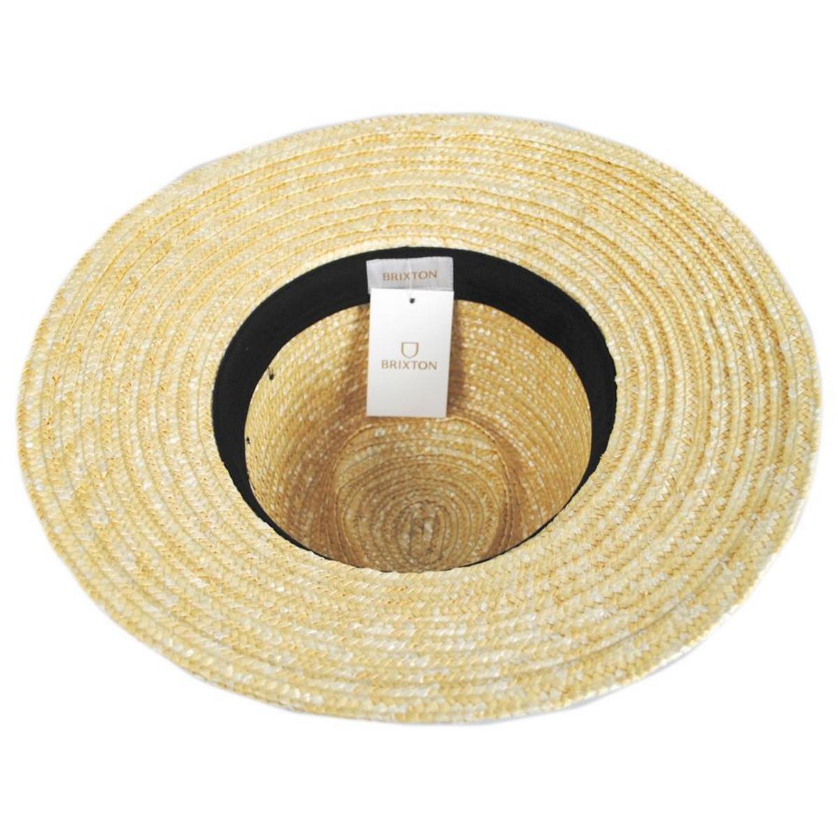 BRIXTON HATS | Joanna Petite Brim Wheat Straw Fedora Hat | 104042 | under | HONEY
