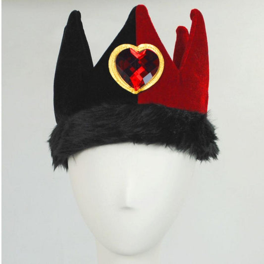 Elope | Queen of Hearts Crown | 190507 | front | BLACK/RED