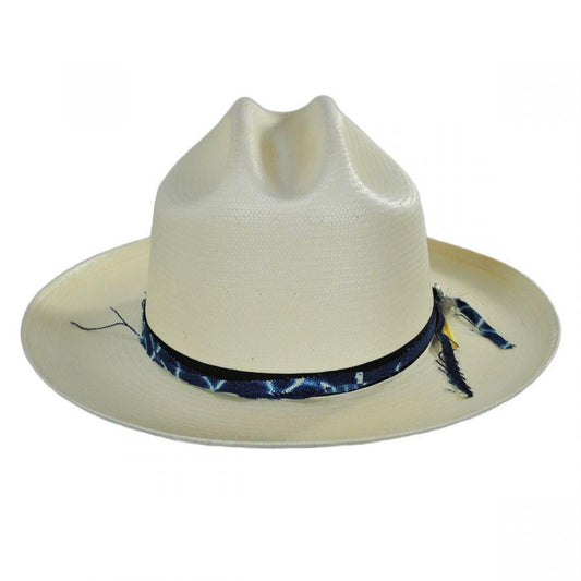Stetson | Wildling Shantung Straw Open Road Western Hat | 126995 | front | NATURAL