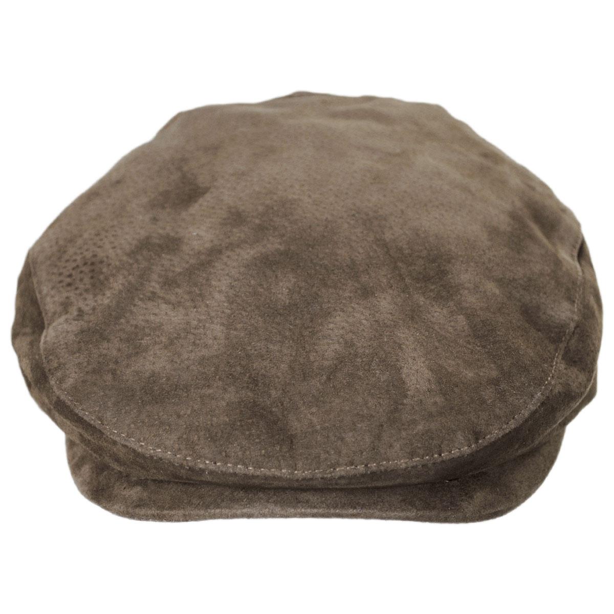 Jaxon Hats | Five-Point Suede Ivy Cap | 170200 | front | COFFEE
