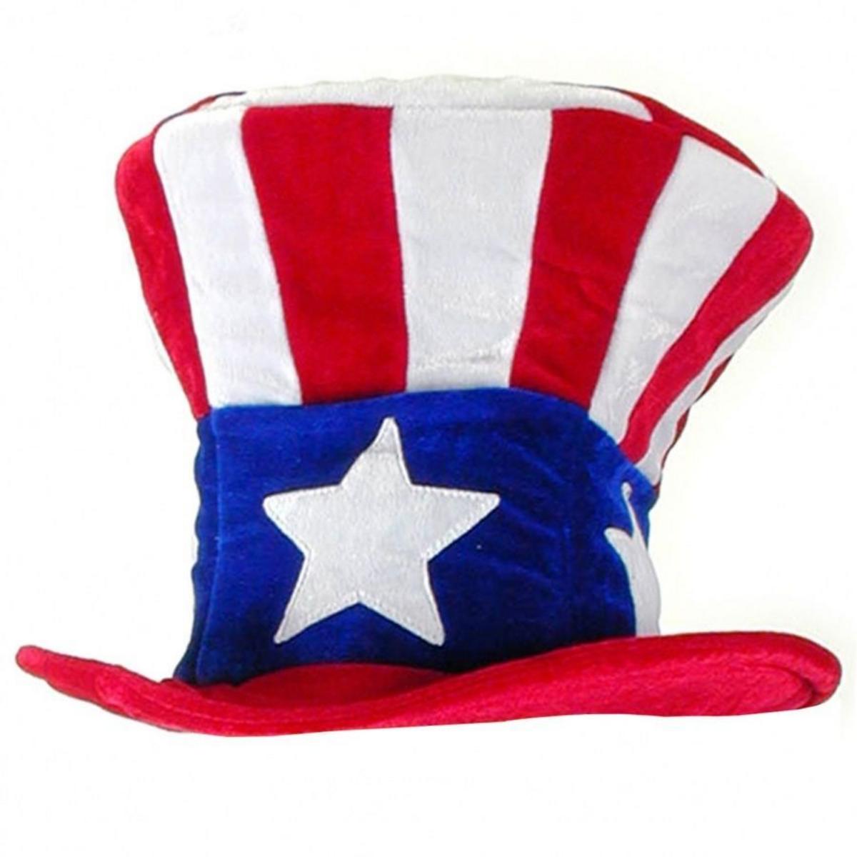 Elope | Uncle Sam Mad Hatter Top Hat | 190331 | lead | RED/WHITE/BLUE