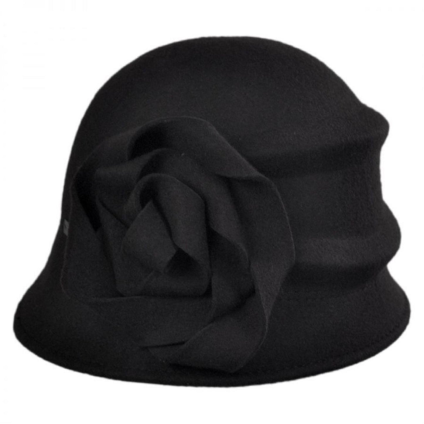 Betmar | Alexandrite Wool Felt Cloche Hat | 123129 | lead | BLACK