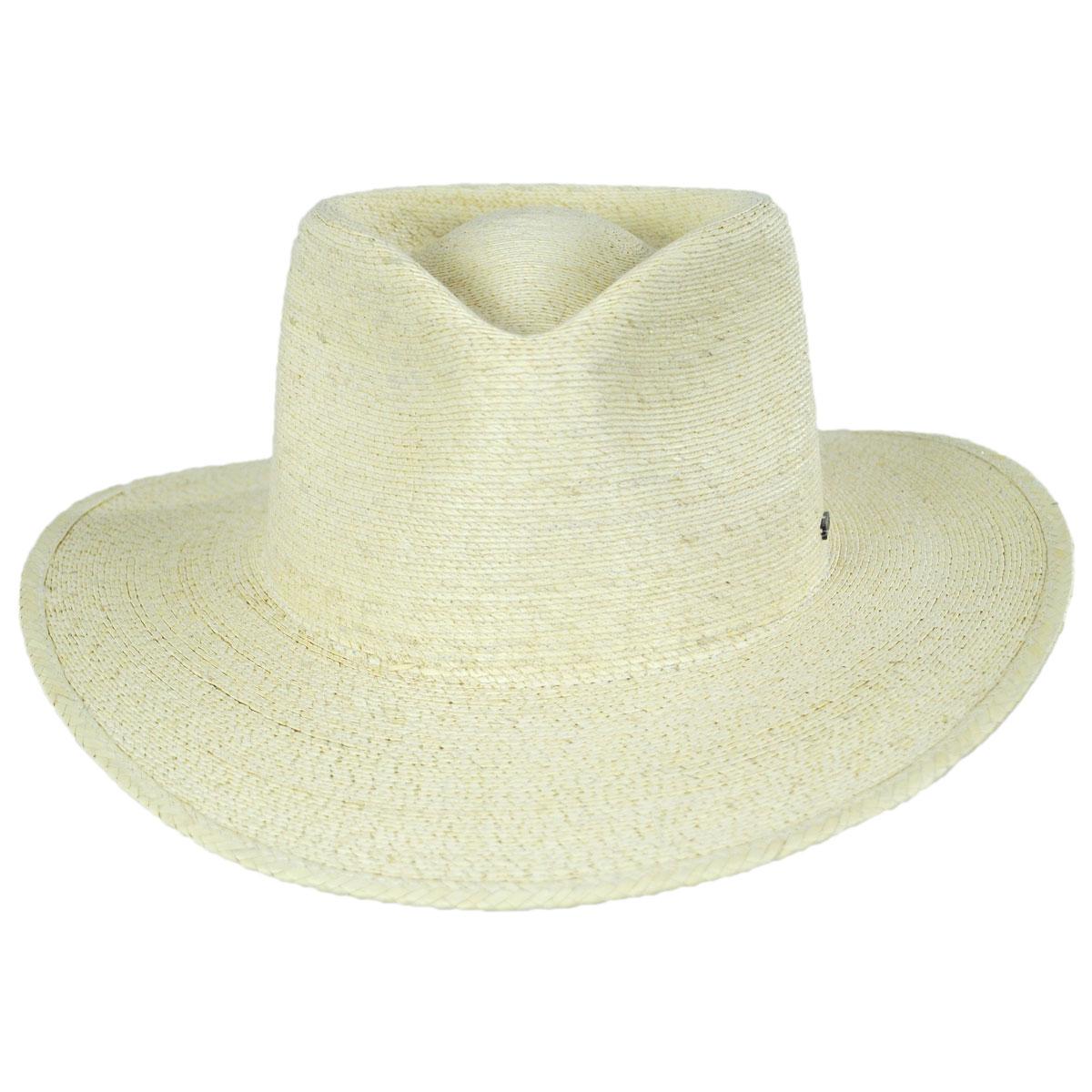 BRIXTON HATS | Marcos Palm Straw Fedora Hat | 104036 | front | NATURAL