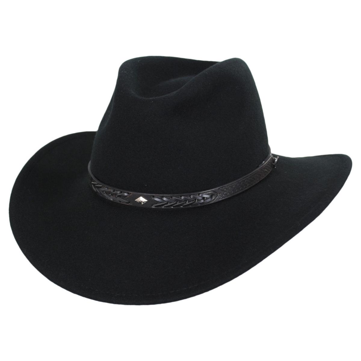 Jaxon Hats | Wholesale Wyatt Wool Felt Western Cowboy Hat B2B Pre-Pack | B2B135009 | lead | BLACK