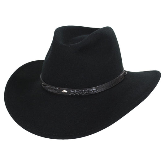Jaxon Hats | Wholesale Wyatt Wool Felt Western Cowboy Hat B2B Pre-Pack | B2B135009 | lead | BLACK