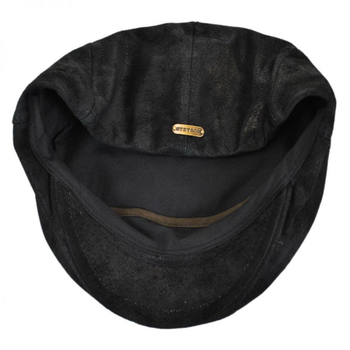 Scala | Rustic Leather Ivy Cap | 160295 | under | BLACK
