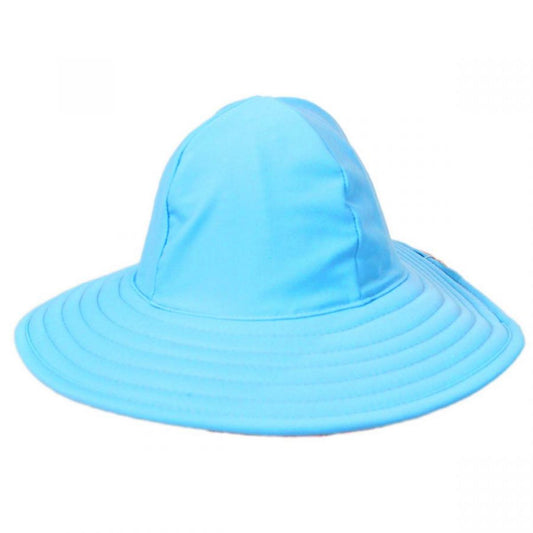 Scala | Kid's Sandpiper Swimwear Reversible Sun Hat | 508387 | front | AQUA