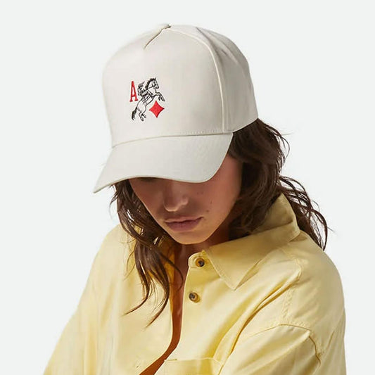 BRIXTON HATS | Aces HP Organic Cotton NetPlus Snapback Baseball Cap | 201864 | lsfone | WHITECAP