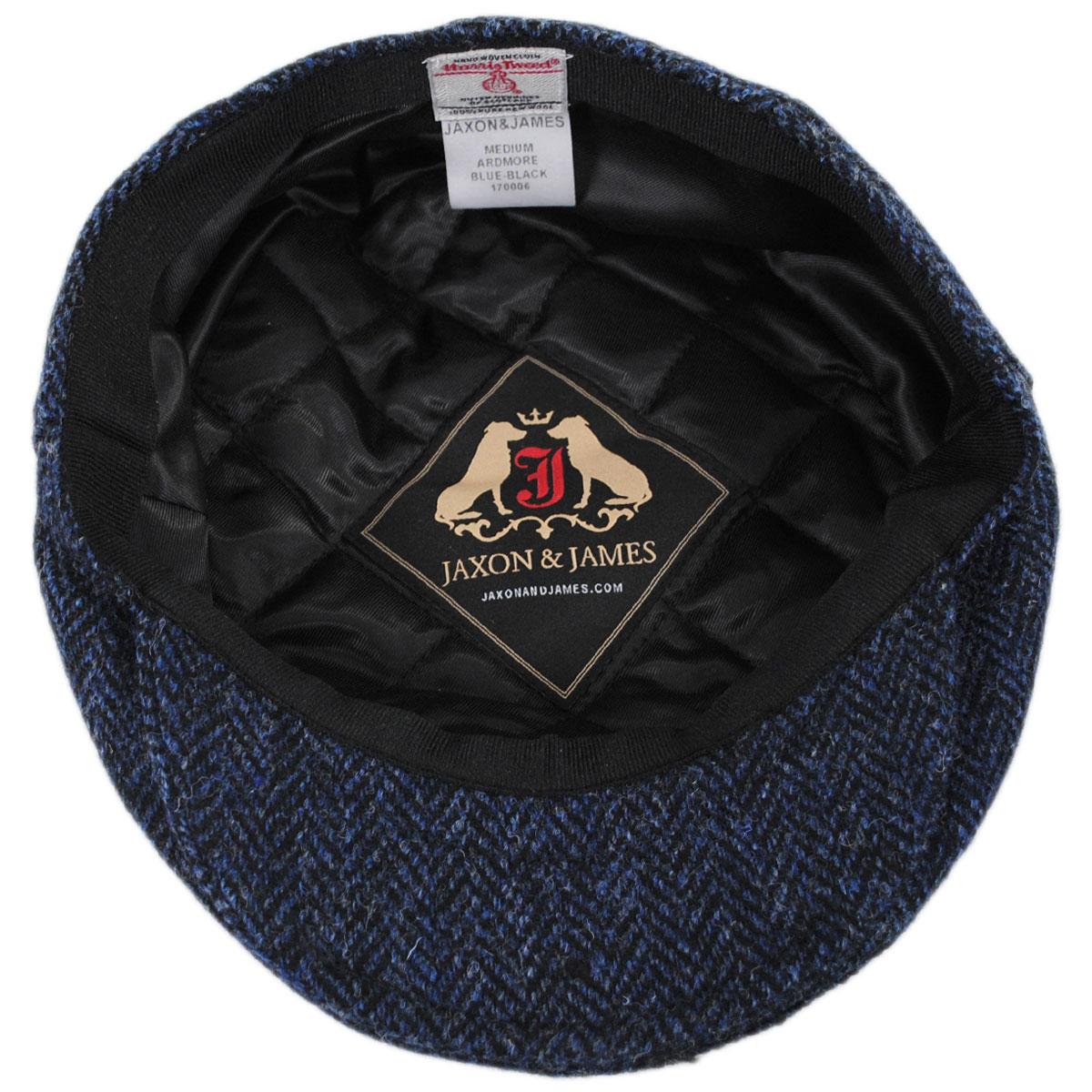 Jaxon & James | Wholesale Ardmore Harris Tweed Wool Ivy Cap B2B Pre-Pack | B2B170006 | under | BLUE/BLACK