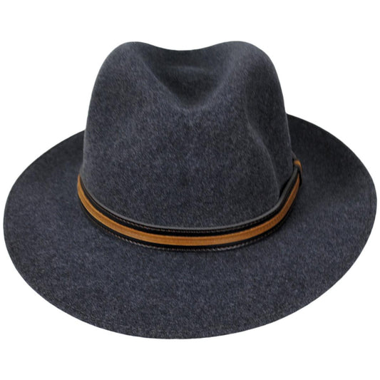 Bailey 1922 | Brandt Lanolux Wool Felt Fedora Hat | 130061 | front | BLACK MIX